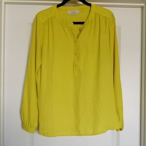 LOFT Women's Yellow Blouse